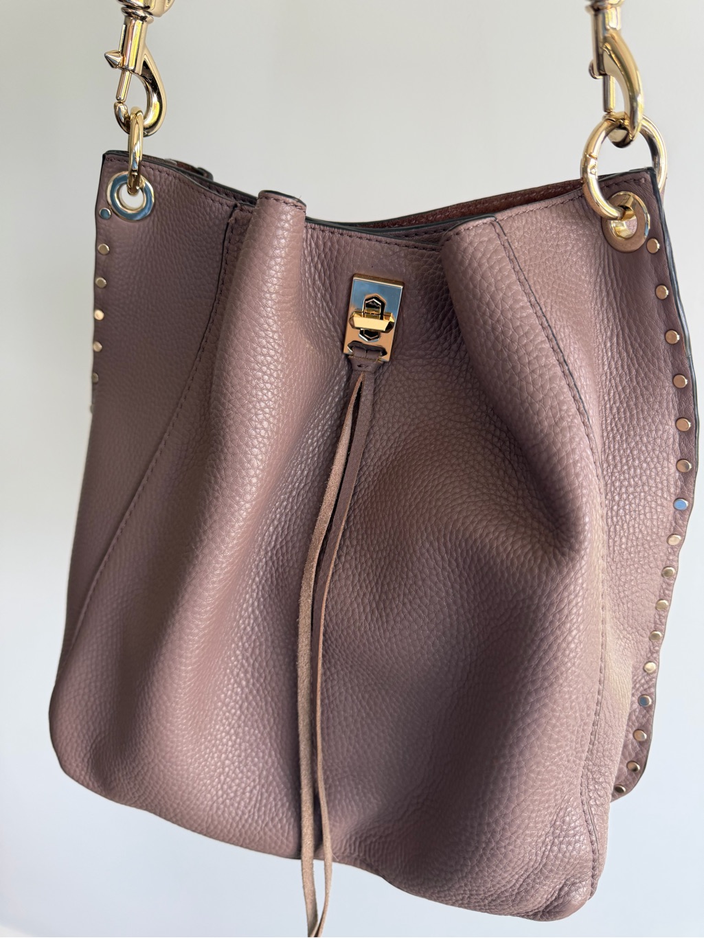 Rebecca Minkoff Women's Leather Bucket Bag - Taupe Pink